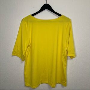Susan Graver Weekend Essentials Yellow Tee – Size Large